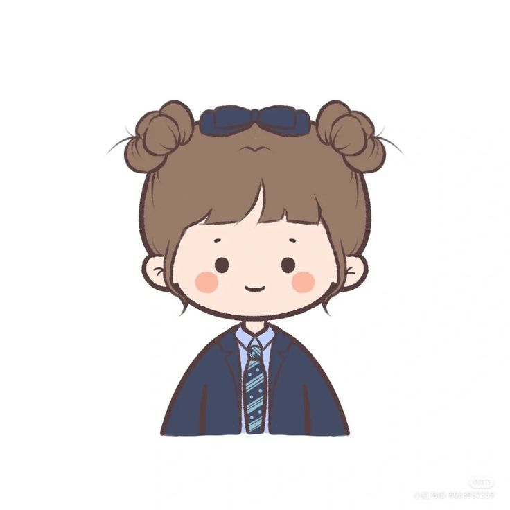 Hình ảnh học sinh chibi - búi tóc