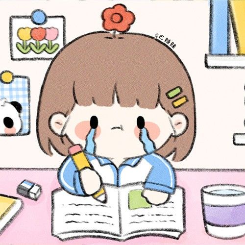 Hình ảnh học sinh chibi - buồn bã 