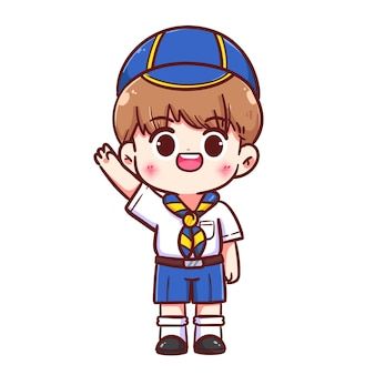 Hình ảnh học sinh chibi cute - bé trai