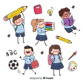 Hình ảnh học sinh chibi cute - bộ sưu tập nhãn dán