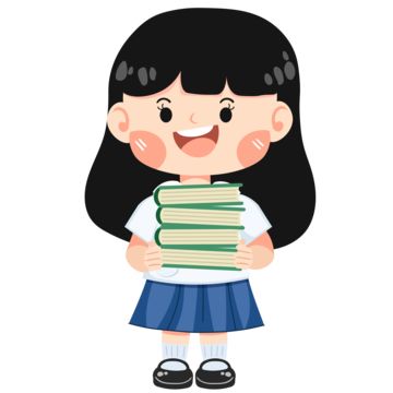 Hình ảnh học sinh chibi cute - cầm sách