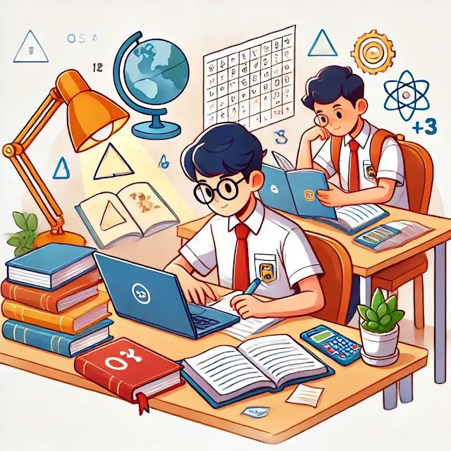 Hình ảnh học sinh chibi cute - chăm chỉ