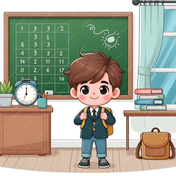 Hình ảnh học sinh chibi cute - đi học