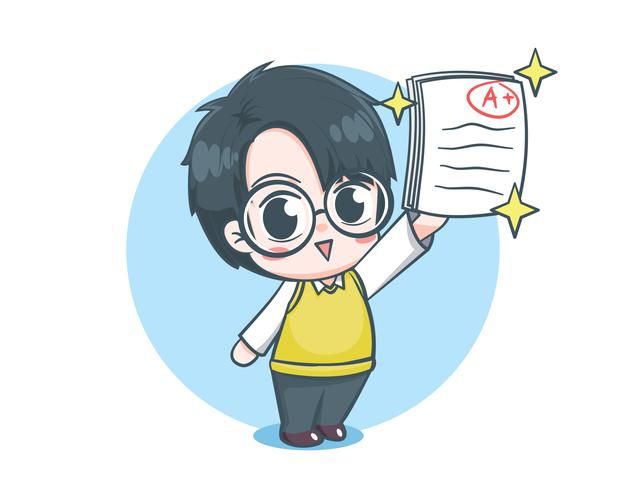 Hình ảnh học sinh chibi cute - được điểm cao
