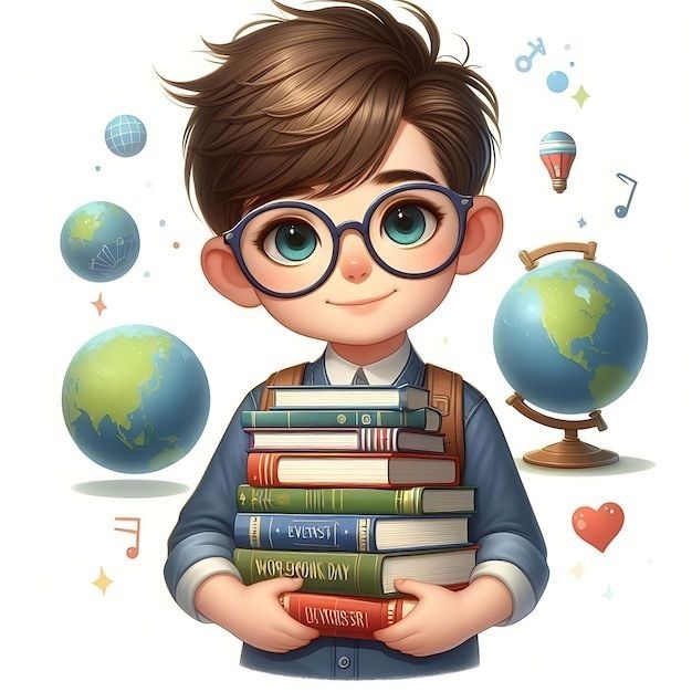 Hình ảnh học sinh chibi cute - ham học hỏi