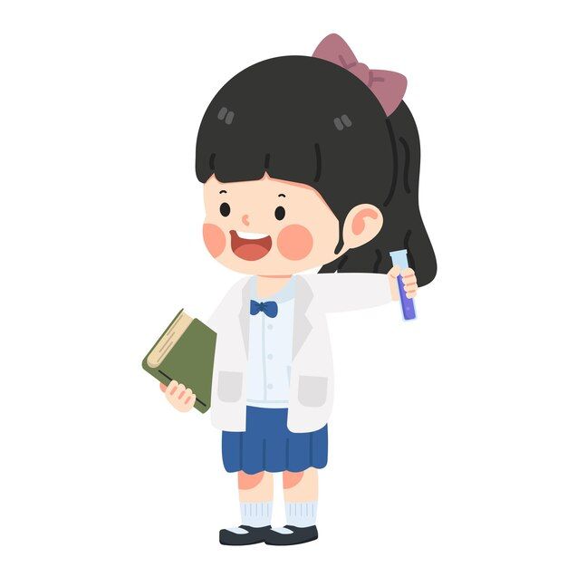 Hình ảnh học sinh chibi cute - học hóa học