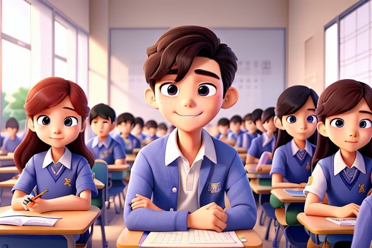 Hình ảnh học sinh chibi cute - Lớp học đáng yêu 
