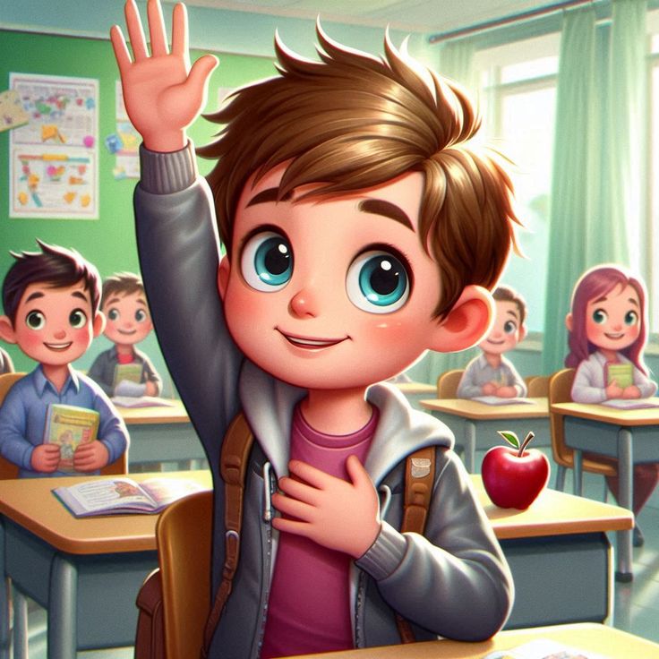 Hình ảnh học sinh chibi cute - phát biểu