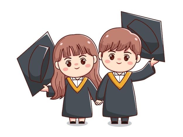 Hình ảnh học sinh chibi cute - tốt nghiệp