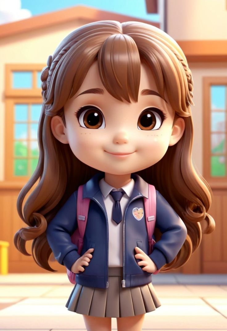 Hình ảnh học sinh chibi cute - xinh xắn
