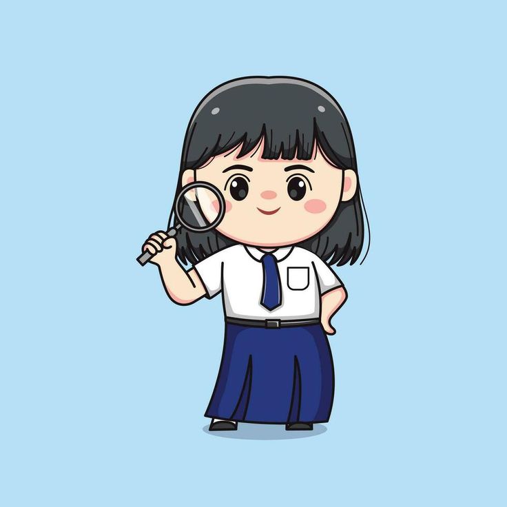 Hình ảnh học sinh chibi - tạo dáng ngộ nghĩnh 