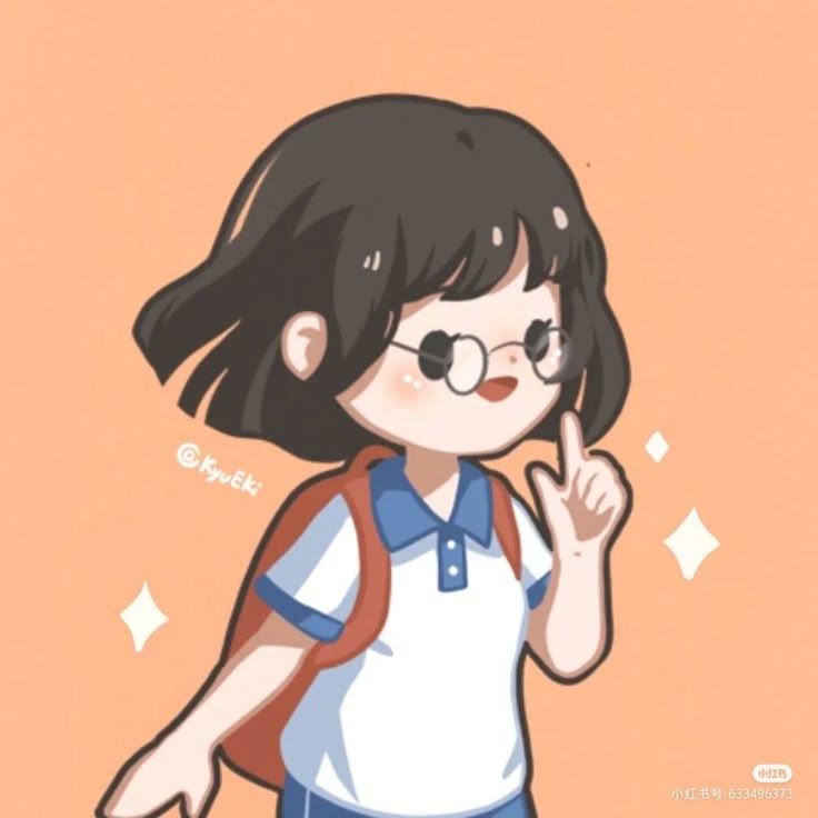 Hình ảnh học sinh chibi - tóc ngắn