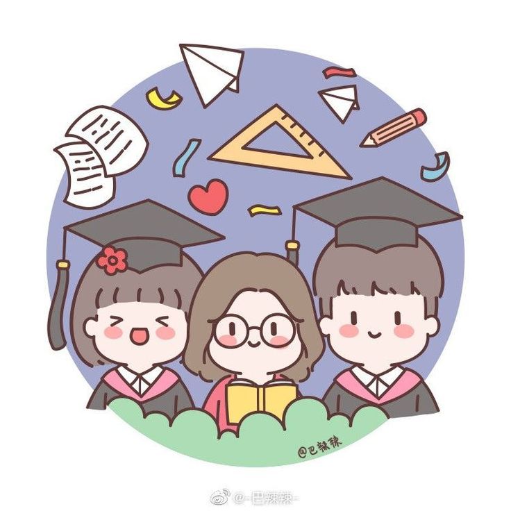 Hình ảnh học sinh chibi - tốt nghiệp