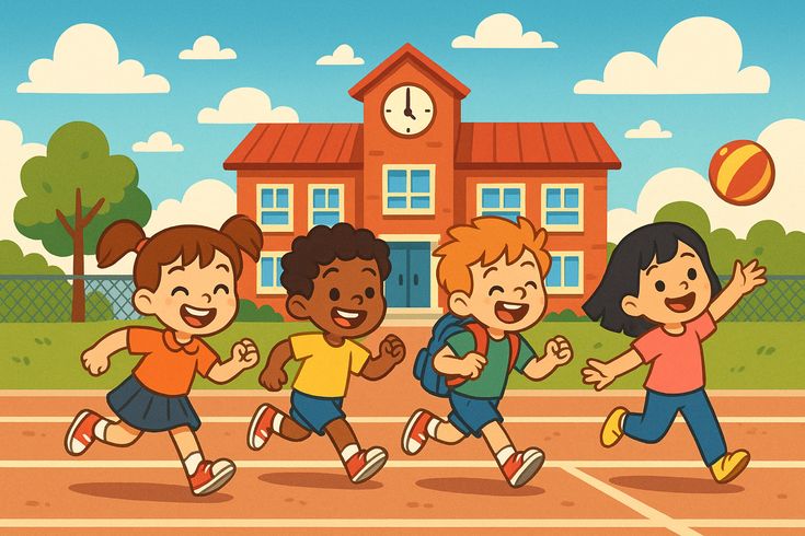 Hình ảnh học sinh chibi - vui chơi