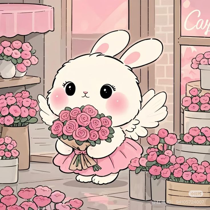 Hình ảnh thỏ chibi cute - thiên thần thỏ