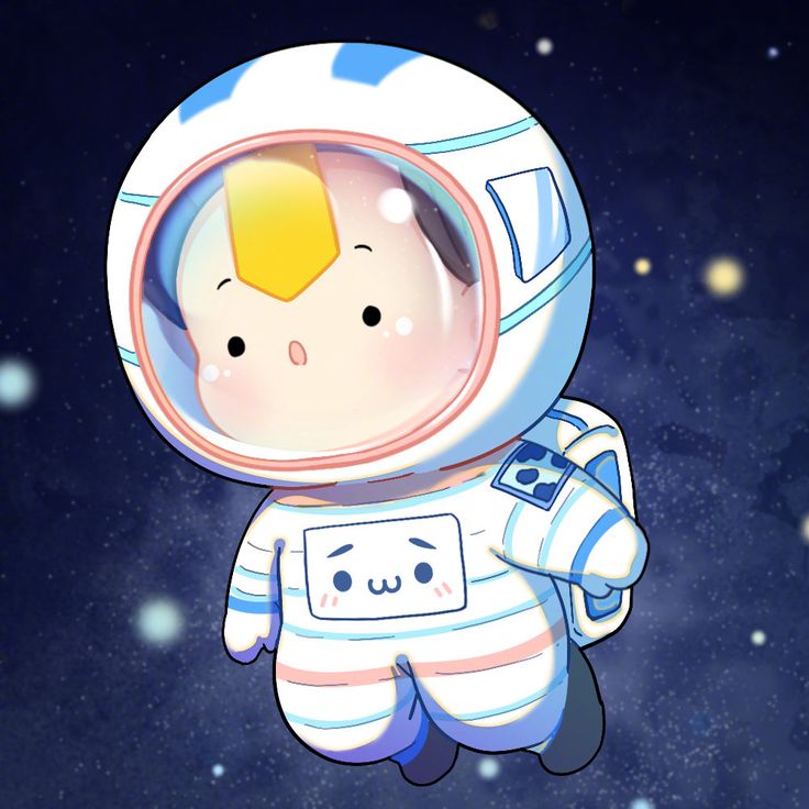 Hình ảnh vẽ phi hành gia chibi - cậu bé phi hành gia