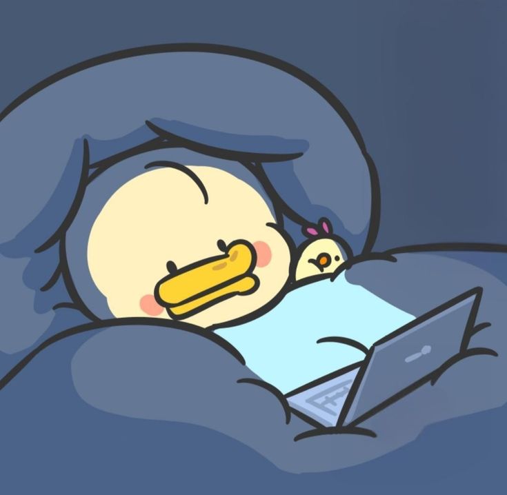 Hình nền con vịt chibi - coi phim đêm