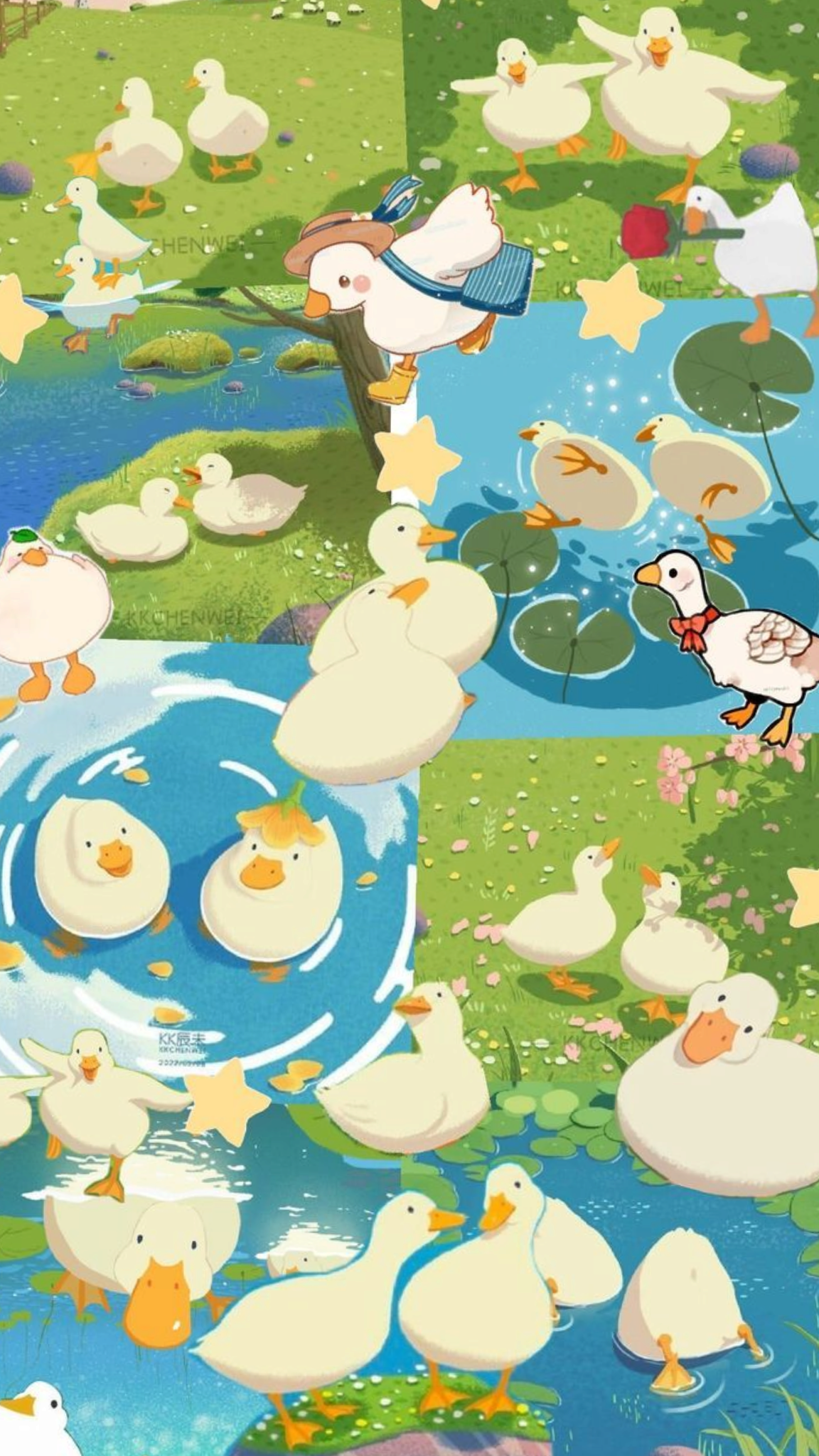 Hình nền con vịt chibi - những khoảnh khắc đẹp