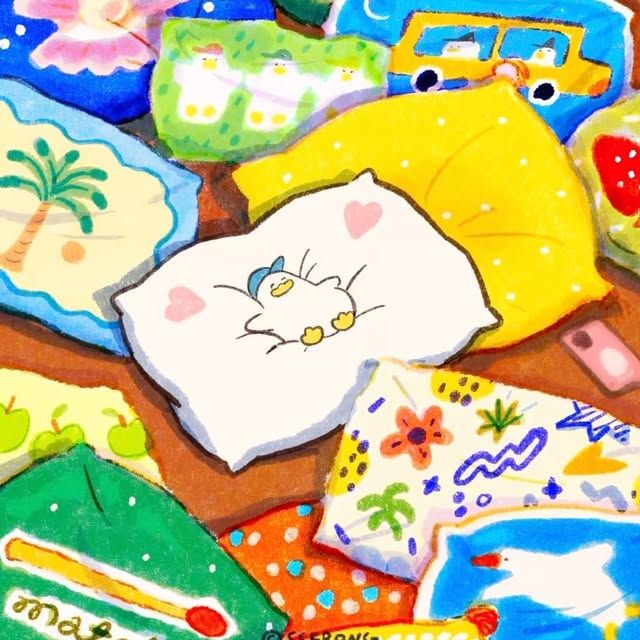 Hình nền con vịt chibi - và thế giới đầy màu sắc