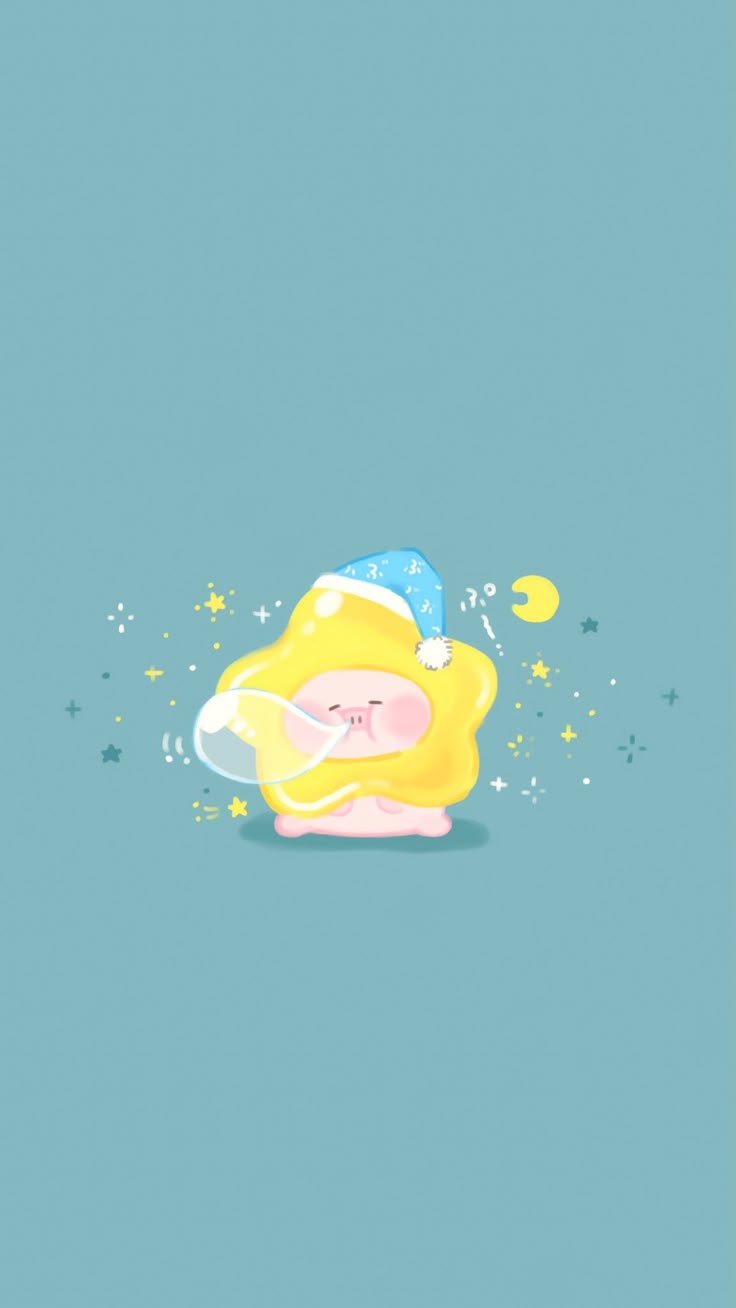 Hình nền heo chibi màu hồng - ngôi sao xinh