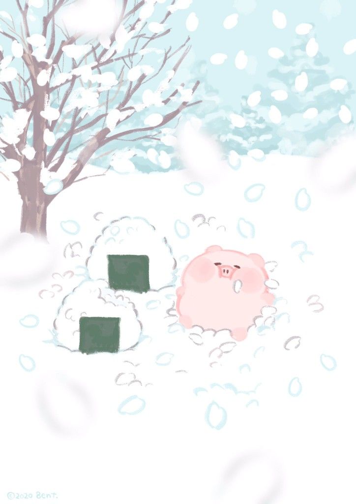 Hình nền heo chibi màu hồng - siêu cute