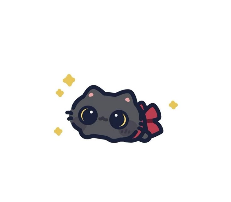 Hình nền mèo chibi - mèo đen