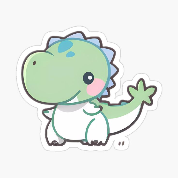 Hình vẽ khủng long chibi cute - dễ thương 