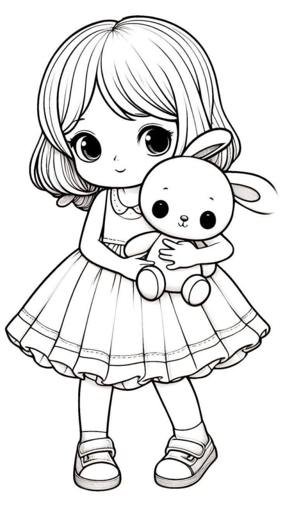 Top 50+ mẫu tranh tô màu búp bê chibi cute khiến bé thích mê