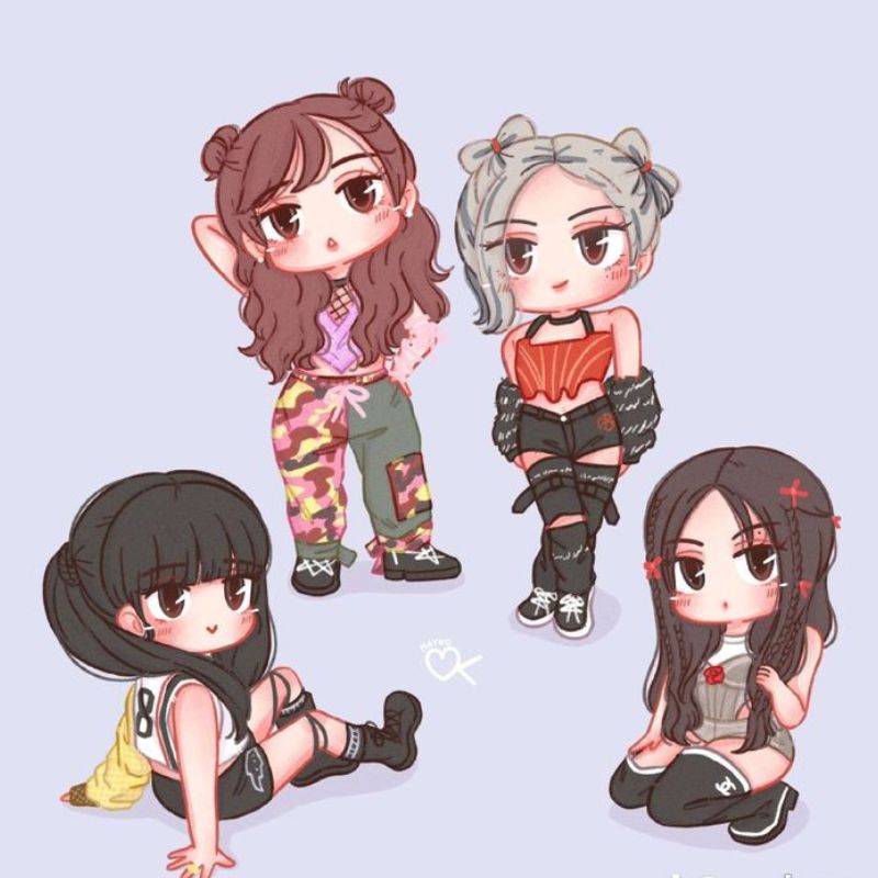 Đổ gục với bộ ảnh Blackpink chibi cute dễ thương quên lối về