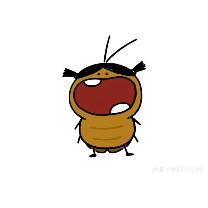 Meme cười haha của bé gián siêu cưng