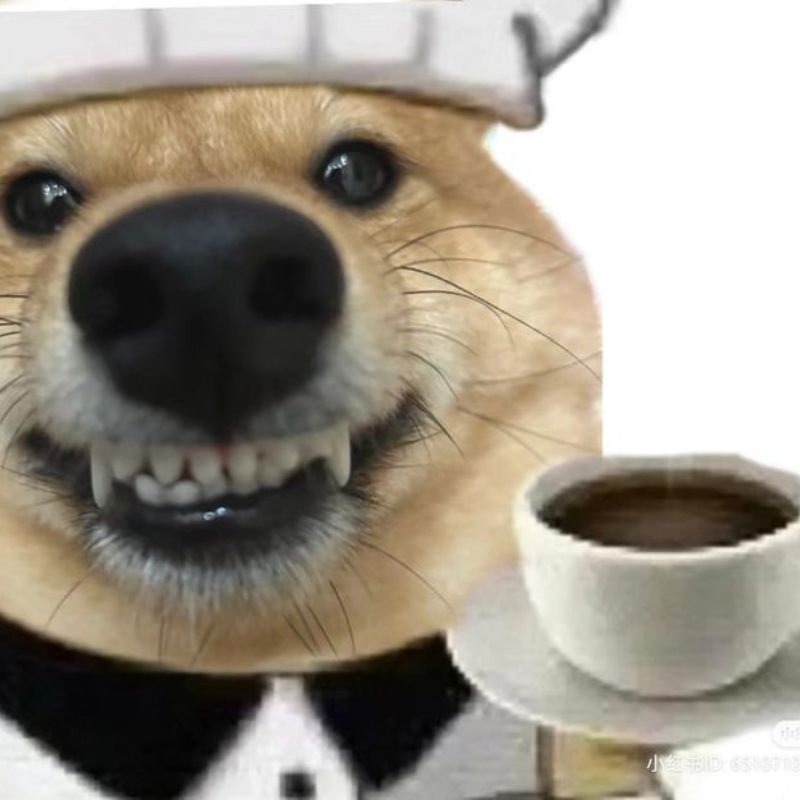 Ảnh meme vừa uống cà phê vừa cười