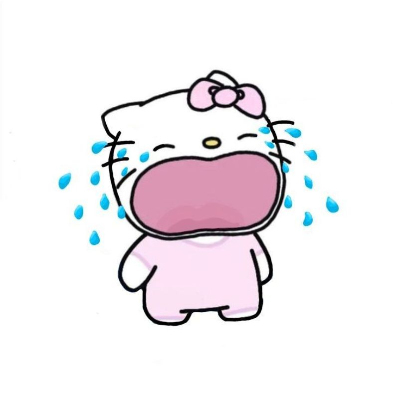 Meme Hello Kitty khóc
