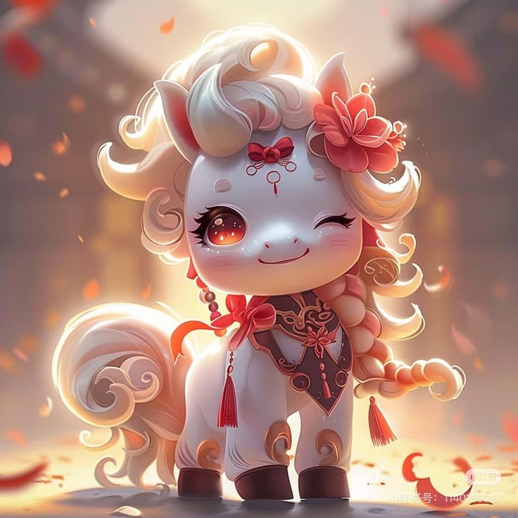 Bộ sưu tập hình ảnh 12 con giáp chibi - Bé ngựa đáng yêu 