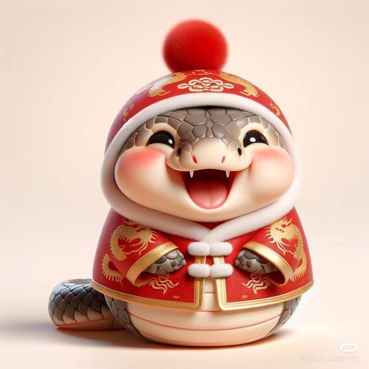 Bộ sưu tập hình ảnh 12 con giáp chibi - Bé rắn mủm mĩm 