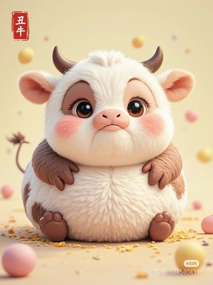 Bộ sưu tập hình ảnh 12 con giáp chibi - Bé trâu làm nũng 