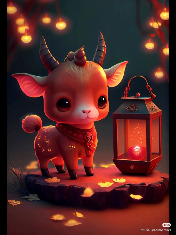 Bộ sưu tập hình ảnh 12 con giáp chibi - Chú dê uy nghiêm 