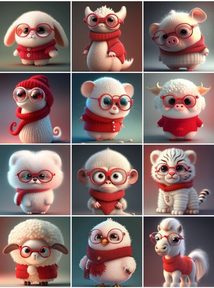 Bộ sưu tập hình ảnh 12 con giáp chibi - đeo mắt kinh siêu cute 