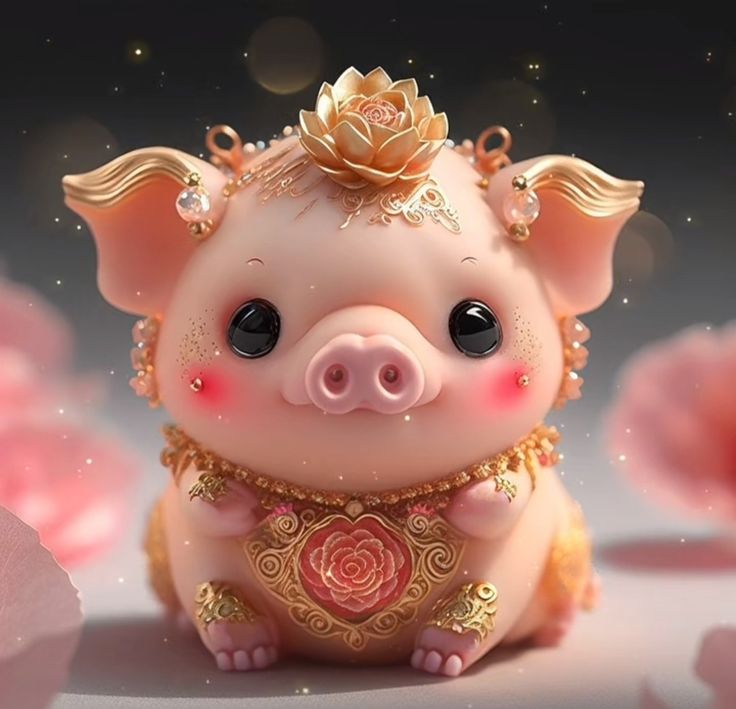Bộ sưu tập hình ảnh 12 con giáp chibi - heo cute 
