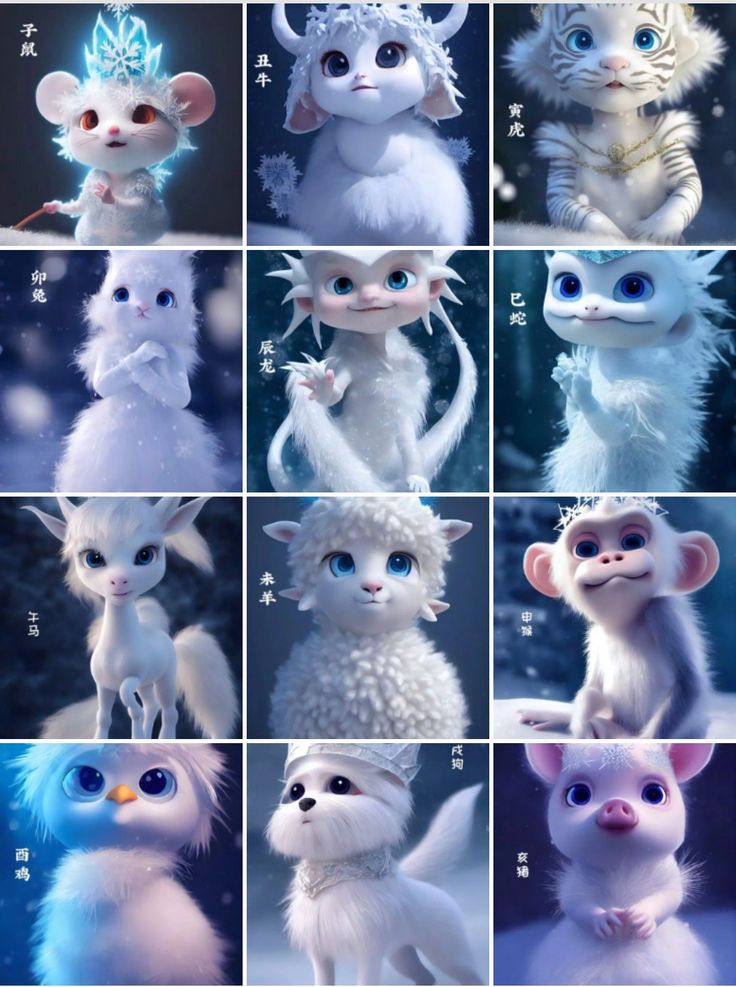 Bộ sưu tập hình ảnh 12 con giáp chibi - phiên bản màu trắng 