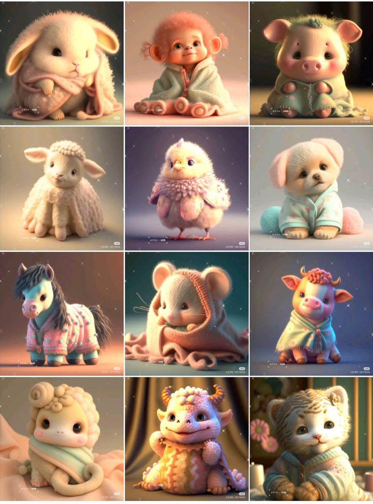 Bộ sưu tập hình ảnh 12 con giáp chibi - phiên bản mùa đông 