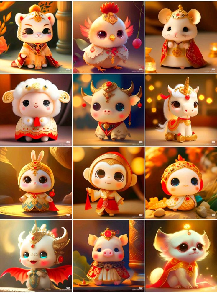 Bộ sưu tập hình ảnh 12 con giáp chibi - siêu cưng