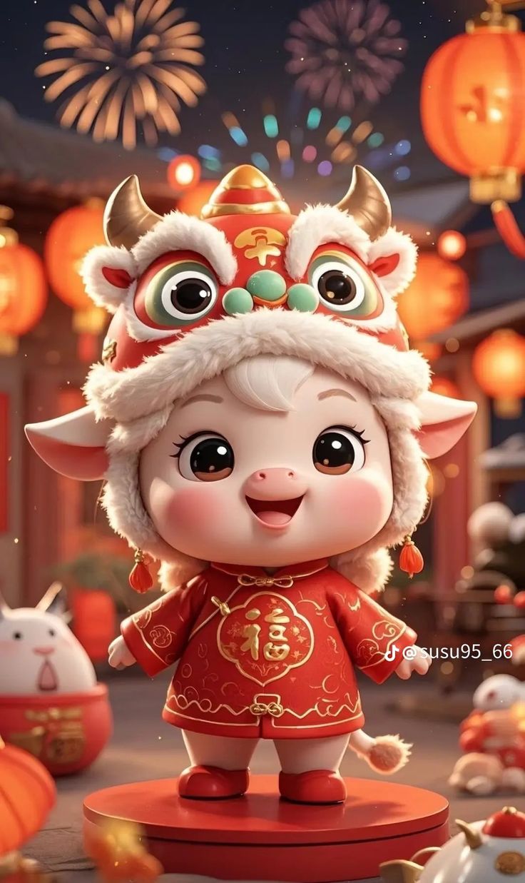 Bộ sưu tập hình ảnh 12 con giáp chibi - tuổi Sửu 