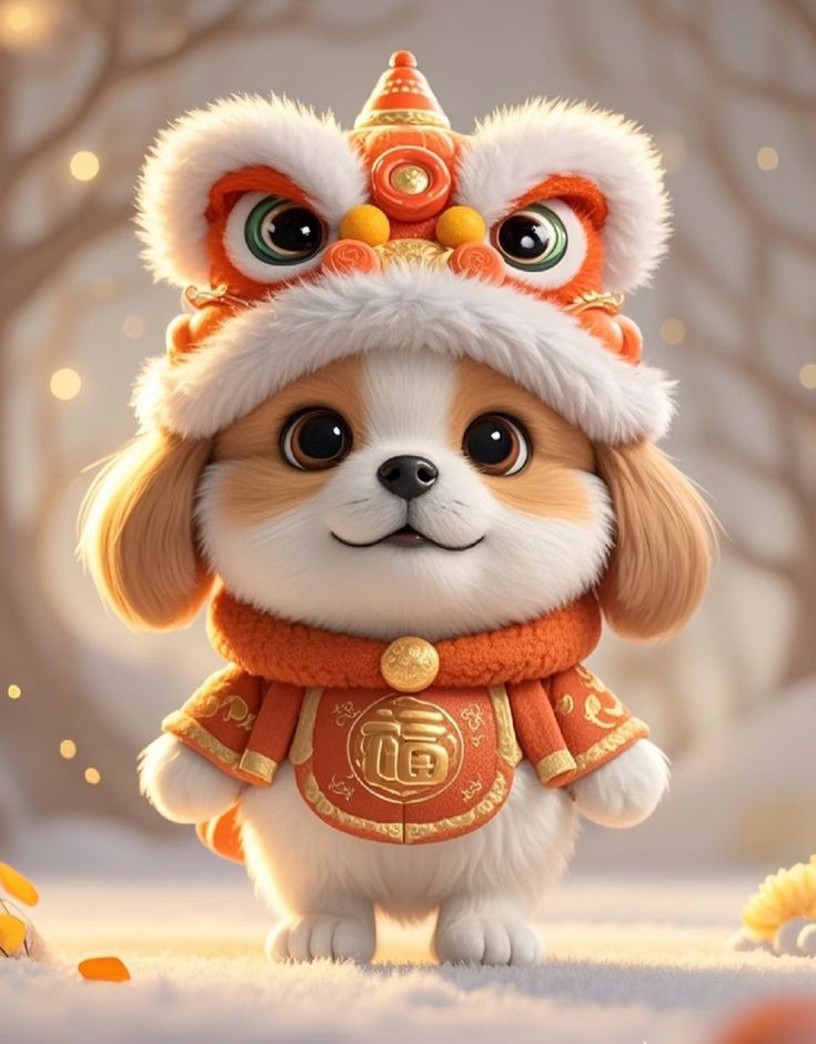 Bộ sưu tập hình ảnh 12 con giáp chibi - Tuổi Tuất 