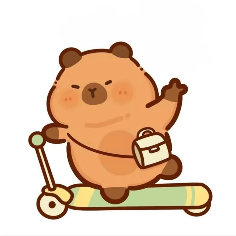 Capybara chibi cute