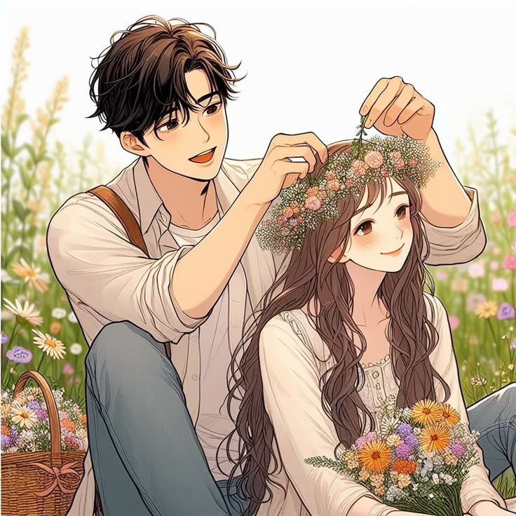 Hình ảnh cặp đôi chibi cute - cắm trại