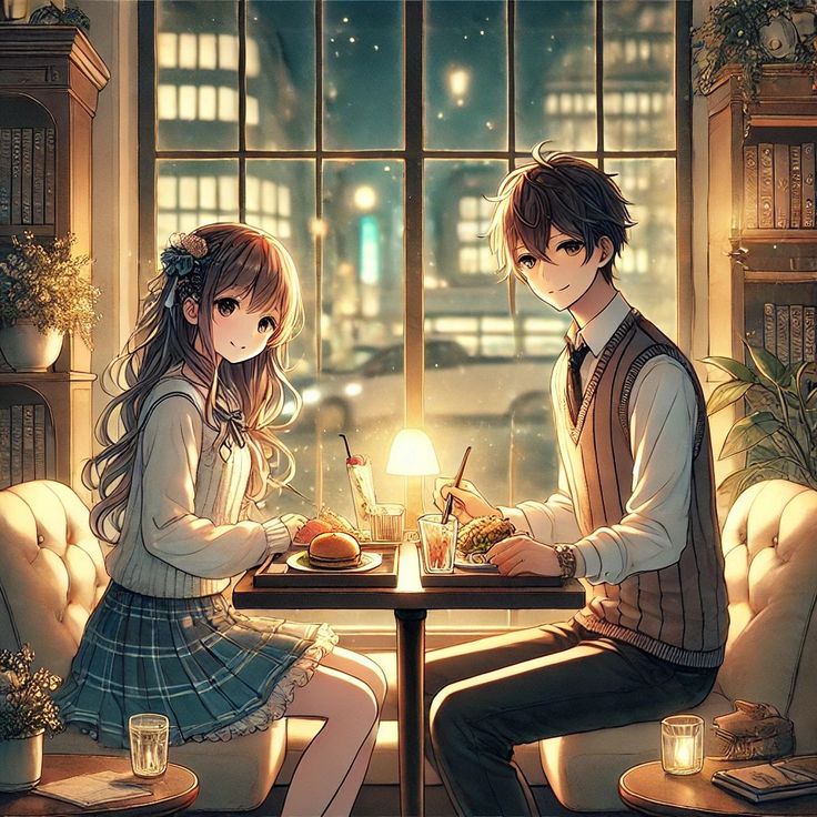Hình ảnh cặp đôi chibi cute - Hẹn hò 
