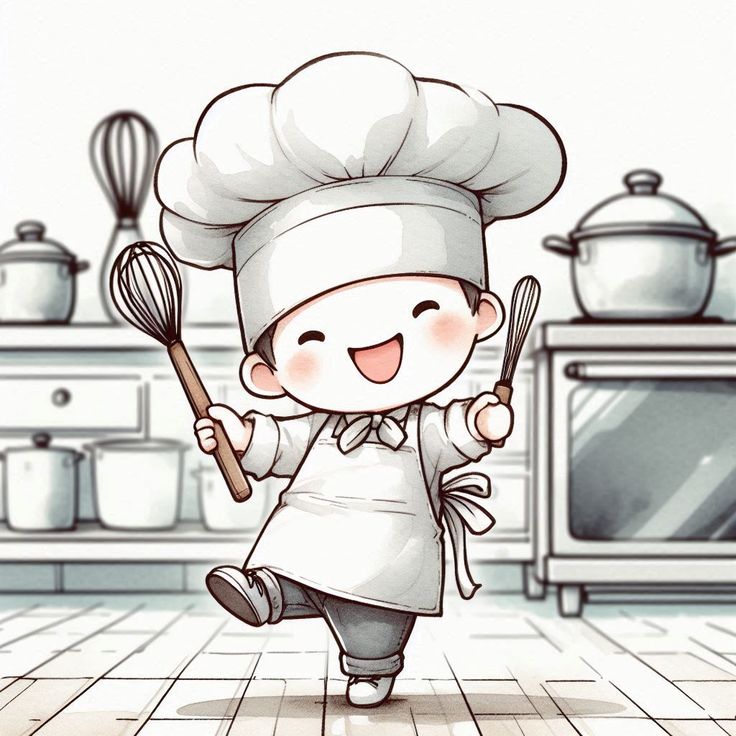 Hình ảnh chibi đầu bếp ngộ nghĩnh - Hài hước