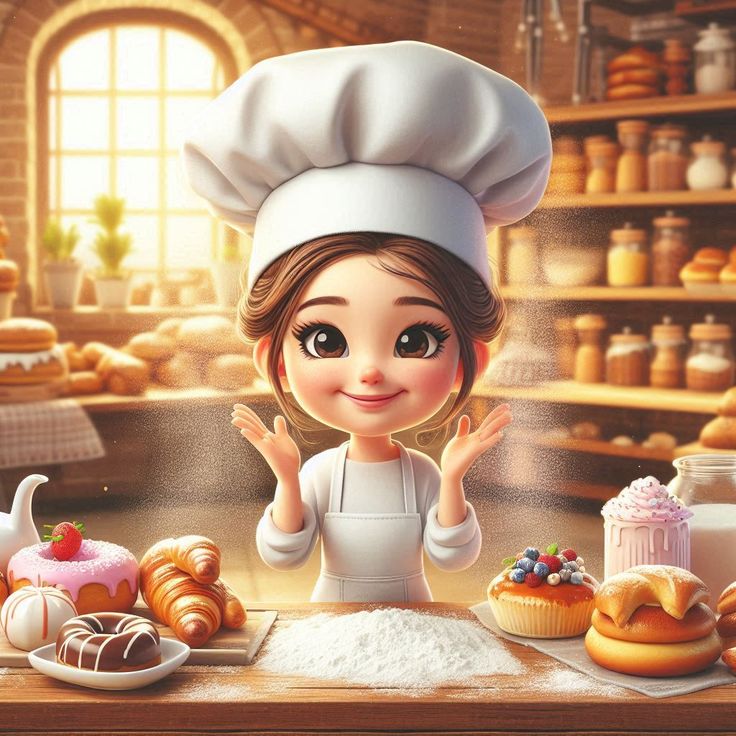 Hình ảnh chibi đầu bếp ngộ nghĩnh - sẵn sàng vào bếp
