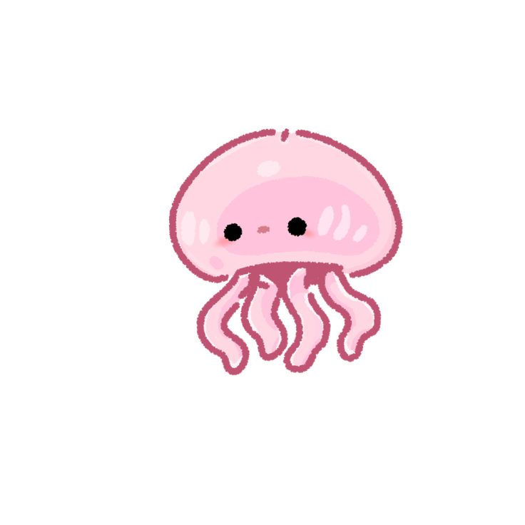 Hình ảnh chibi động vật cute - Bạch tuột hồng