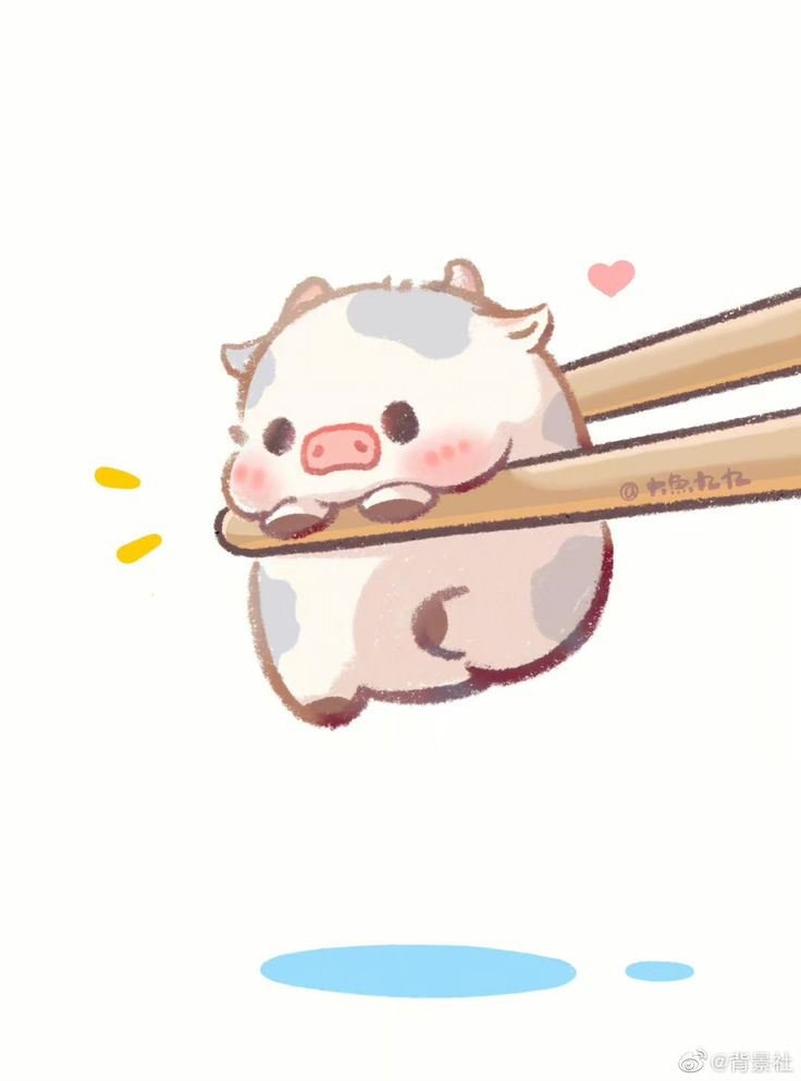 Hình ảnh chibi động vật cute - bò con 